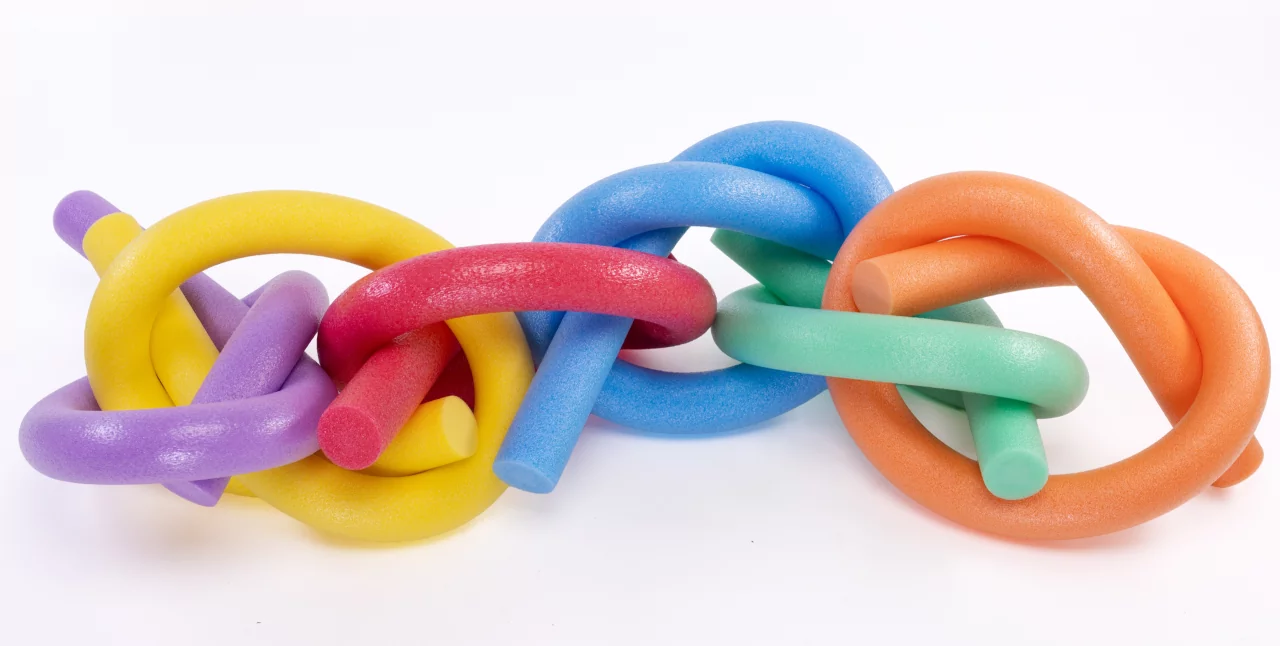 Swimmy Profile swimming noodle by Abriso Jiffy – red foam noodle